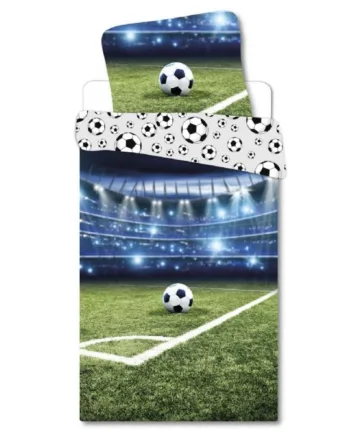 Fodbold sengetøj 140x200 – Vendbart design til fans