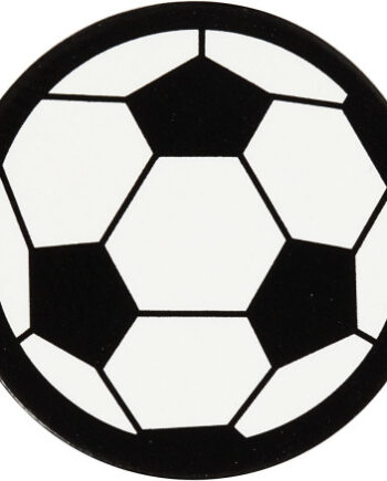 Hvid Kartonmærkat Fodbold Diam Sort 20stk - Diverse Voresfodbold  - 5712854090742