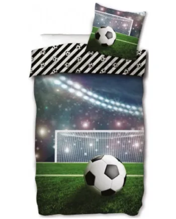 Fodbold Sengetøj 140x200 Stadion Dynebetræk Med Design 100 Bomulds Sengesæt - Licens Voresfodbold  - 5710756067572