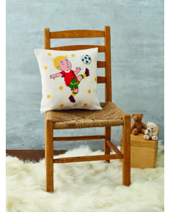 Permin Broderikit Fodbold 30x30cm - Permin Voresfodbold  - 5702858324370