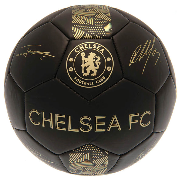 Chelsea Foldbold Sort Guld Størrelse - Chelsea F.c. Voresfodbold - 5037970081307
