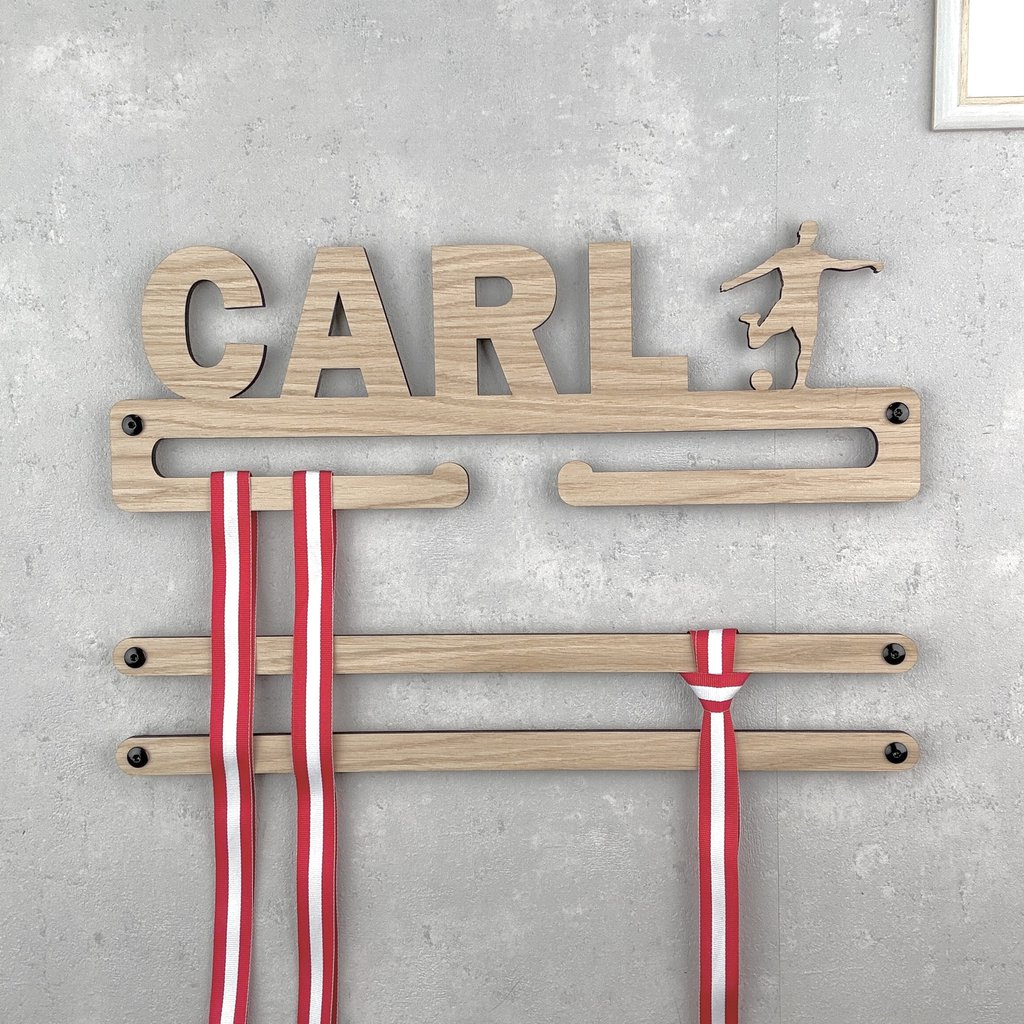 Medalje Ophæng Med Fodboldspiller Eget Navn - Voresfodbold