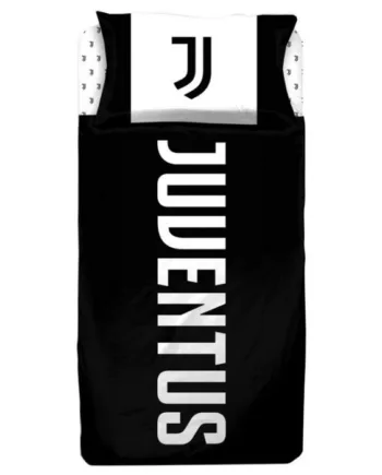 Juventus Sengetøj 140x200 Fodbold Sengetøj 100 Bomulds Sengesæt - Licens Voresfodbold  - 5714710008724