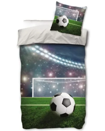 Fodbold Sengetøj 150x210 Stadion Dynebetræk Med Design 100 Bomulds Sengesæt - Licens Voresfodbold  - 5710756076079