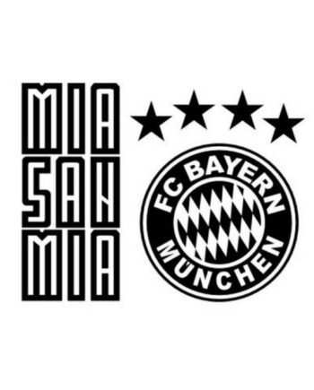 Fodbold Wallsticker Bayern Munchen Logo Motto Mia San Mia - Voresfodbold