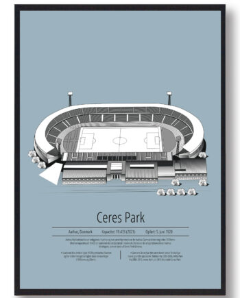 Blå Agf Aarhus Lyse - Plakatdyr.dk Voresfodbold