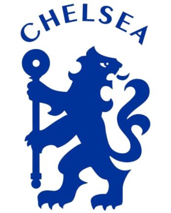 Fodbold Wallsticker Chelseas Velkendte Løve Blå 60x80cm - Voresfodbold