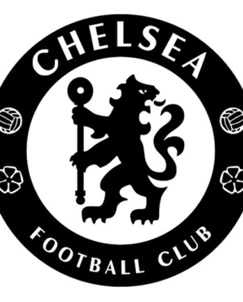 Sort Fodbold Wallsticker Stort Chelsea Logo 60x60cm - Voresfodbold