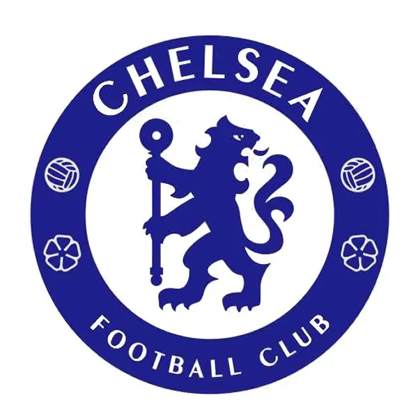 Fodbold Wallsticker Stort Blåt Chelsea Logo 60x60cm - Voresfodbold