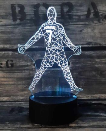 Cristiano Ronaldo Fodbold Lampe Lyser Farver - Lukaki.dk Voresfodbold  - 5740038501494