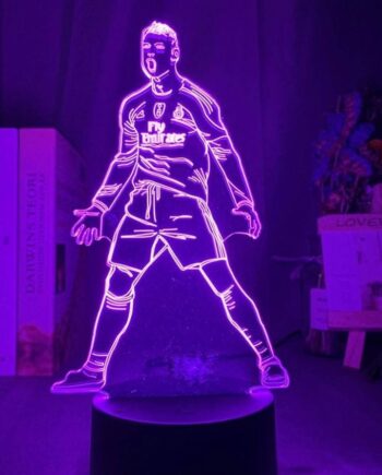 Cristiano Ronaldo Front Fodbold Lampe Lyser Farver - Lukaki.dk Voresfodbold  - 5740038502736