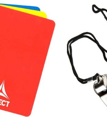 Rød/Gul Dommersæt Kort Fløjte - Lukaki.dk Voresfodbold  - 5703543336470