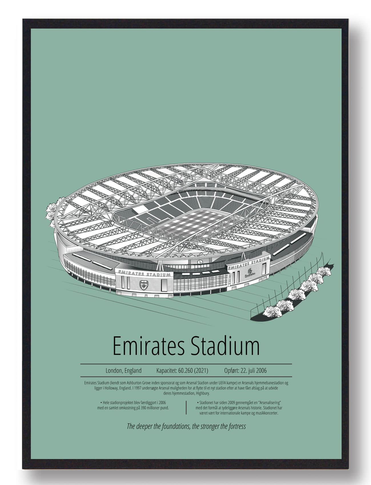 Grøn Emirates Arsenal Mint - Plakatdyr.dk Voresfodbold