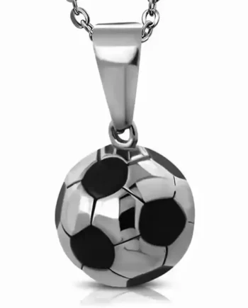 Sort Fodbold Rustfrit Stål Black - Voresfodbold