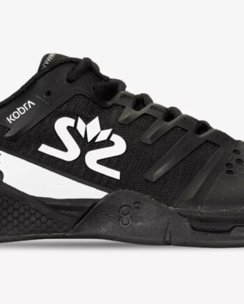 Sort Salming Kobra Squashsko Black White - Salming Voresfodbold