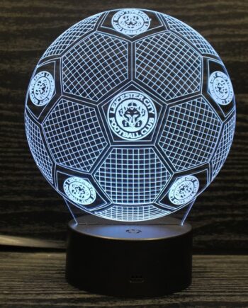 Leicester Fodbold Lampe Lyser Farver - Lukaki.dk Voresfodbold
