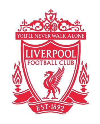 Liverpool Wallsticker Stort Liverpool Logo Som Fodbold Wallsticker Rød - Voresfodbold