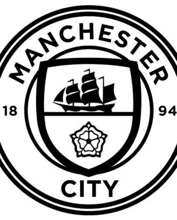 Sort Manchester City Wallsticker Stort Man City Logo Som Fodbold Wallsticker - Voresfodbold