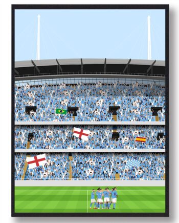 Manchester City Fodboldplakat - Plakatdyr.dk Voresfodbold