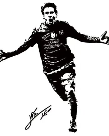 Messi Scoring Flot Fodbold Wallsticker 60x57cm - Voresfodbold