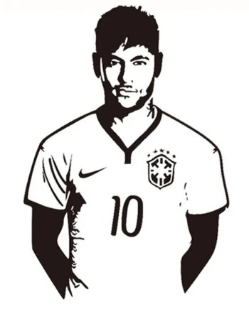 Neymar Wallsticker Flot Fodbold Wallsticker 83x58cm - Voresfodbold