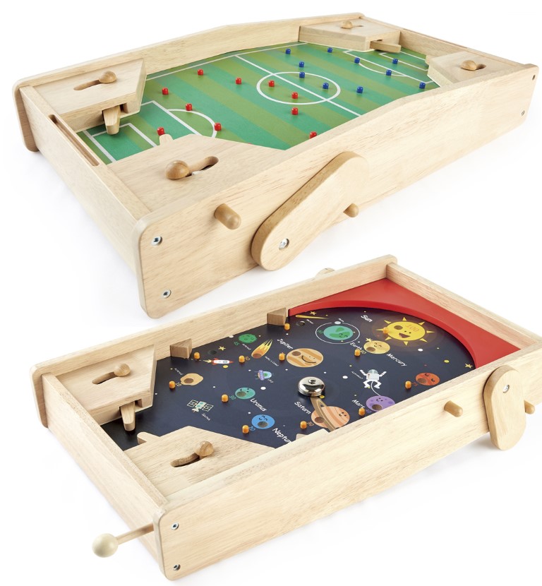 Pintoy Spil Fodbold Flipper Pinball Spil Til Børn Træ - Pintoy Voresfodbold - 6972727770020