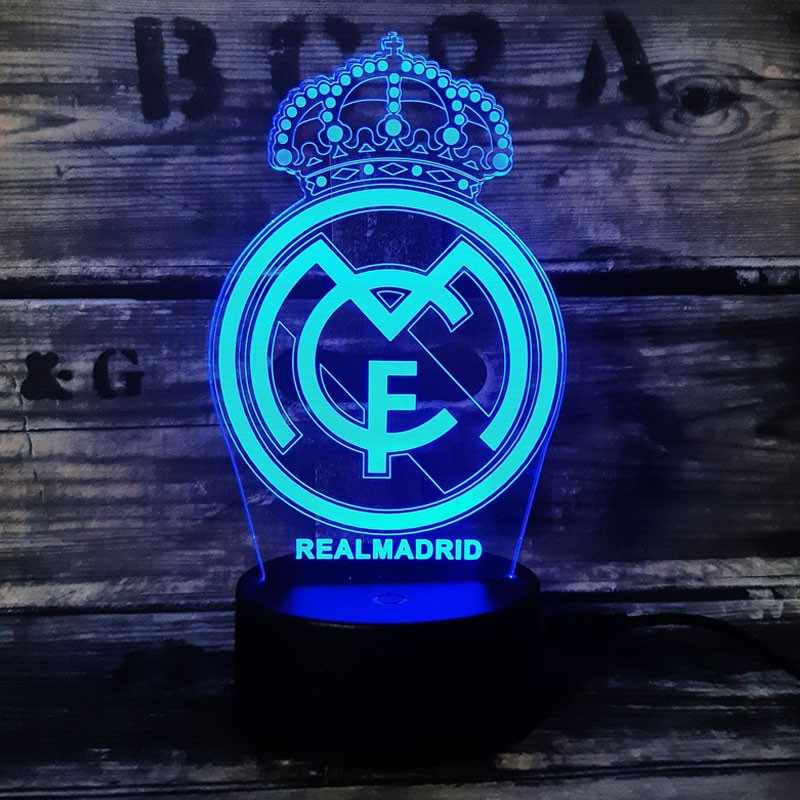 Real Madrid Fodbold Lampe Lyser Farver - Lukaki.dk Voresfodbold - 5740038501517