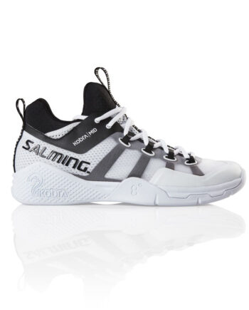 Sort Salming Kobra Mid Squashsko White Black - Salming Voresfodbold