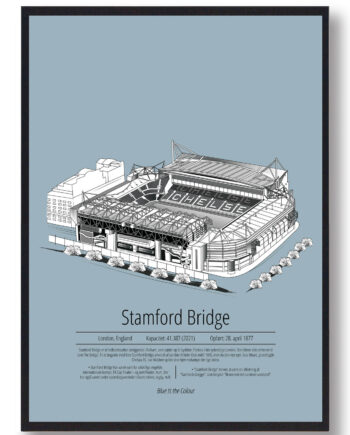 Blå Stamford Bridge Chelsea Lyse - Plakatdyr.dk Voresfodbold