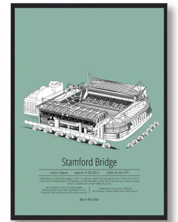 Grøn Stamford Bridge Chelsea Mint - Plakatdyr.dk Voresfodbold