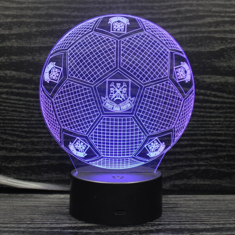 West Ham Fodbold Lampe Lyser Farver - Lukaki.dk Voresfodbold